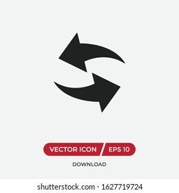 Refresh vector icon in modern design style for web site and mobile app