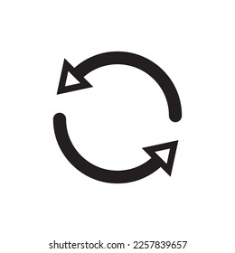 Refresh vector icon. Reload flat sign design. Undo vector icon. Redo symbol. Update icon. Rotation sign. Restart arrow icon. EPS 10 Loading pictogram