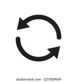 Refresh vector icon. Reload flat sign design. Undo vector icon. Redo symbol. Update icon. Rotation sign. Restart arrow icon. EPS 10 Loading pictogram