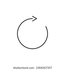 Refresh vector icon. Reload flat sign design. Undo vector icon. Redo symbol. Update icon. Rotation sign. Restart arrow symbol. Loading pictogram. UX UI icon