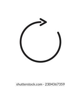 Refresh vector icon. Reload flat sign design. Undo vector icon. Redo symbol. Update icon. Rotation sign. Restart arrow symbol. Loading pictogram. UX UI icon