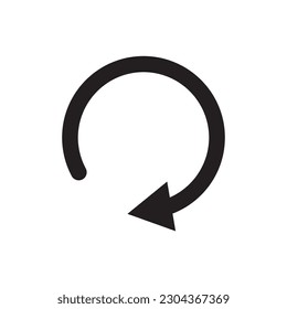 Refresh vector icon. Reload flat sign design. Undo vector icon. Redo symbol. Update icon. Rotation sign. Restart arrow symbol. Loading pictogram. UX UI icon