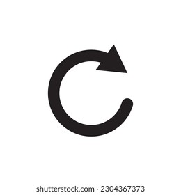 Refresh vector icon. Reload flat sign design. Undo vector icon. Redo symbol. Update icon. Rotation sign. Restart arrow symbol. Loading pictogram. UX UI icon