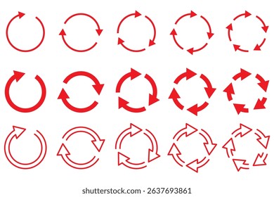 Refresh vector icon set black filled and outlined style. refresh, restart or reload vector symbol.