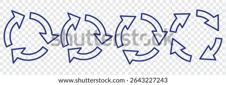 Refresh vector icon set black filled and outlined style. refresh, restart or reload vector symbol.