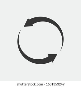 Refresh vector icon symbol website and graphic designing