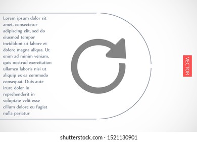 Refresh vector icon. Update phone icon. Updates for Internet icon. 