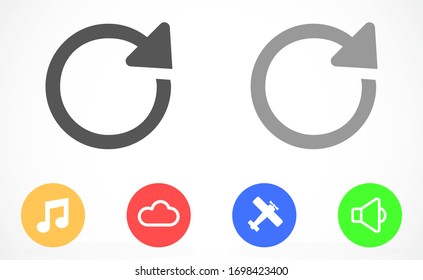 Refresh vector icon. Update phone icon. Updates for Internet icon. 10 EPS years of designe. Lorem ipsum.