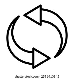 Refresh Vector Line Icon Design