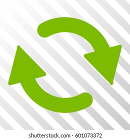 Refresh vector pictograph. Illustration style is a flat iconic eco green symbol on a transparent background.