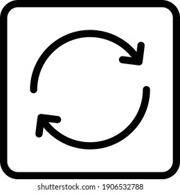 Refresh Vector Thin Line Icon