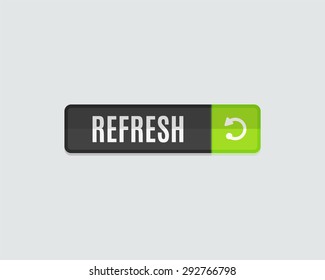 Refresh web button. Modern flat design, paper graphic, website icon and design element