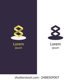 Actualiza tu marca con este logotipo abstracto único. Perfecto para cualquier negocio, este diseño de Vector de alta calidad es personalizable. Cambia los colores y añade tu marca sin esfuerzo.