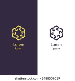 Refresh your brand with this unique abstract logo. Perfect for any business, this high-quality vector design is customizable. Change the colors and add your brand name effortlessly.