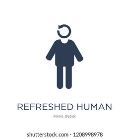 refreshed human icon. Trendy flat vector refreshed human icon on white background from Feelings collection, vector illustration can be use for web and mobile, eps10