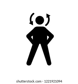 refreshed human icon. Trendy refreshed human logo concept on white background from Feelings collection. Suitable for use on web apps, mobile apps and print media.
