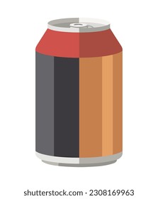 Refreshing beer in metal can icon isolated