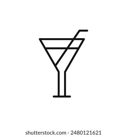 Refreshing Beverage Cocktail Icon for Menus