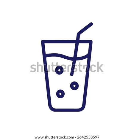 Refreshing Beverage Icon A Sparkling Drink. Icon symbol illustration