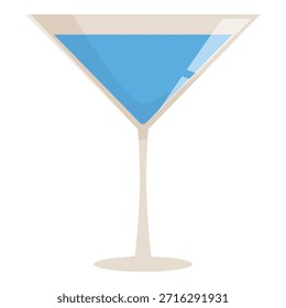 Refreshing blue cocktail served in elegant martini glass, perfect for celebrating happy hour