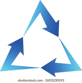 Atualizando Gradiente Azul Ilustração de Seta Circular Triangular