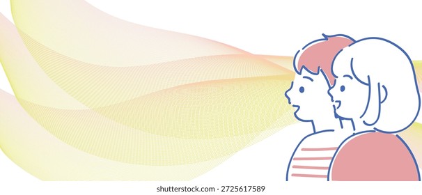 Refrescante e brilhante fundo com homens e mulheres jovens positivos