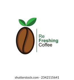 Refreshing Coffee Logo Design Template.
