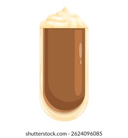 Refreshing cold brew coffee topped with whipped cream in a tall glass