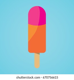 Refreshing Colorful Lolly Ice Cream Isolated