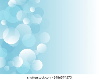 A refreshing and cool bubble pattern image of polka dot background material_light blue