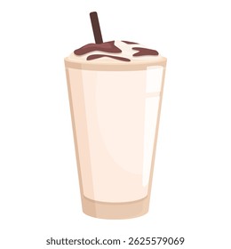 Refrescante e delicioso milkshake com xarope de chocolate e chantilly, perfeito para um doce deleite