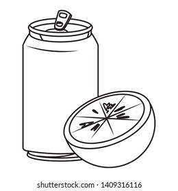 refreshing drink coke with fruit cartoon vector illustration graphic design