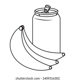 refreshing drink coke with fruit cartoon vector illustration graphic design