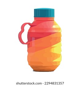 Refreshing drink in plastic bottle icon isolated