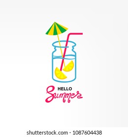 Refreshing drink. Soft drink icon