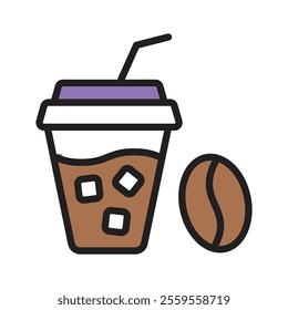 For refreshing drink use this chilled coffee icon