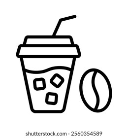 For refreshing drink use this chilled coffee icon