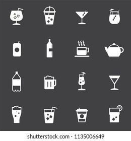 Refrescar iconos de bebidas ilustración de la colección