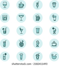 Bebidas refrescantes, ilustración, vector sobre un fondo blanco.
