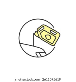 Refreshing engine vitality, this icon represents a car oil change, ensuring smooth lubrication, reducing wear, and optimizing performance for a reliable, long-lasting drive