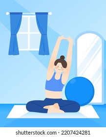 Refreshing exercise and activity illustration
