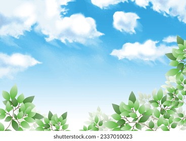 Refrescando ilustración de fondo verde fresco