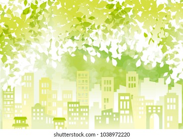 Refreshing fresh green city