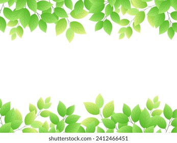 Refreshing fresh green frame illustration
