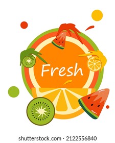 Entre las frutas más frescas se incluyen la sandía, el naranja y el kiwi.