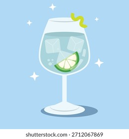 Refrescante Gin e Tonic Cocktail com Limão