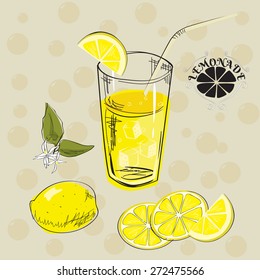 refreshing glass of lemonade