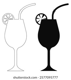Refreshing Glasses of Vibrant Juices Vector illustration