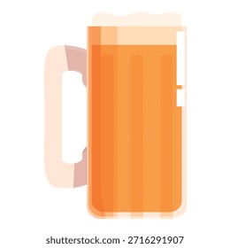 Cerveja dourada refrescante com cabeça espumosa servida em caneca de vidro, perfeita para comemorar a oktoberfest ou desfrutar de uma bebida fria