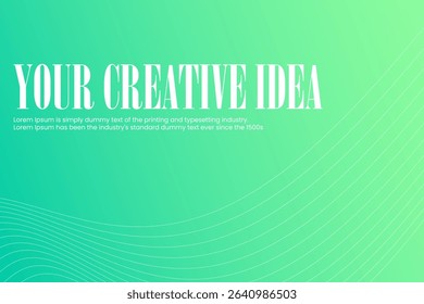 A refreshing gradient design blending turquoise and mint green tones, perfect for eco, health, slide presentation, and tech themes